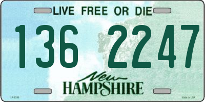 NH license plate 1362247