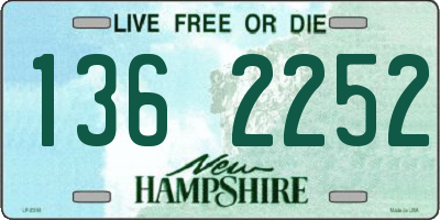 NH license plate 1362252