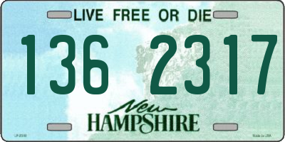 NH license plate 1362317