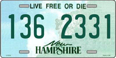 NH license plate 1362331