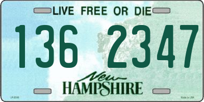 NH license plate 1362347