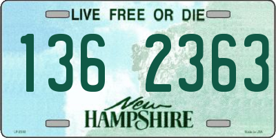 NH license plate 1362363