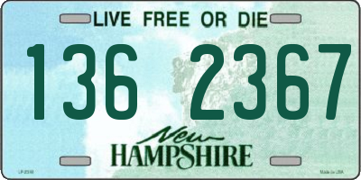 NH license plate 1362367