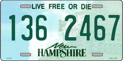 NH license plate 1362467