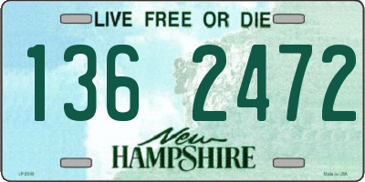 NH license plate 1362472