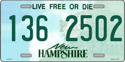 NH license plate 1362502