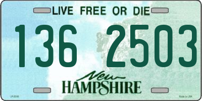 NH license plate 1362503