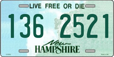 NH license plate 1362521