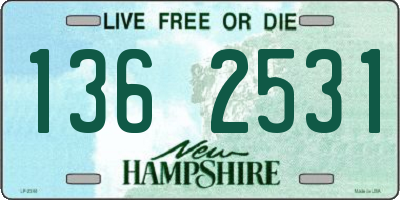 NH license plate 1362531