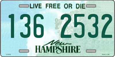NH license plate 1362532