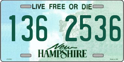 NH license plate 1362536