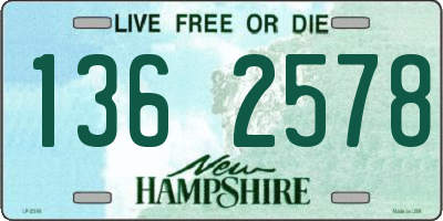 NH license plate 1362578