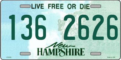 NH license plate 1362626