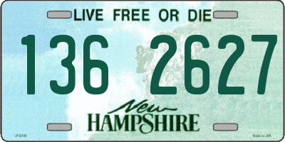 NH license plate 1362627