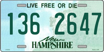 NH license plate 1362647