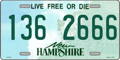 NH license plate 1362666