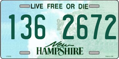 NH license plate 1362672