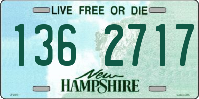 NH license plate 1362717
