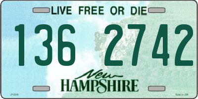 NH license plate 1362742