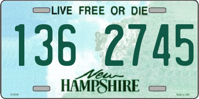 NH license plate 1362745