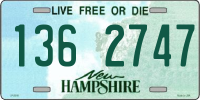 NH license plate 1362747