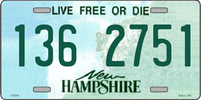 NH license plate 1362751