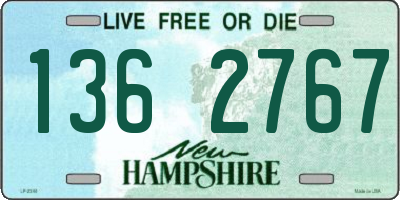 NH license plate 1362767