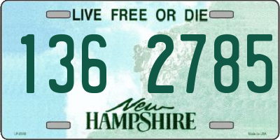 NH license plate 1362785