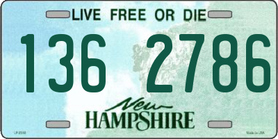 NH license plate 1362786