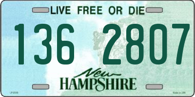NH license plate 1362807