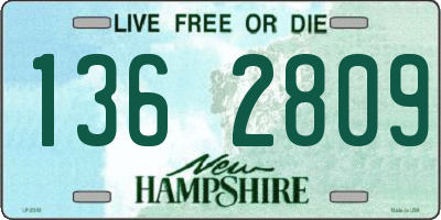 NH license plate 1362809