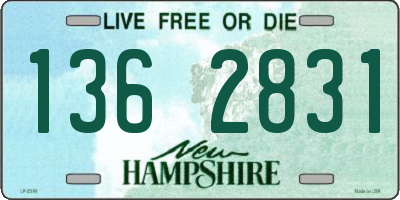 NH license plate 1362831