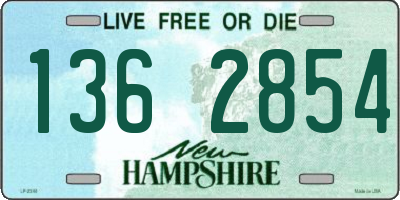 NH license plate 1362854