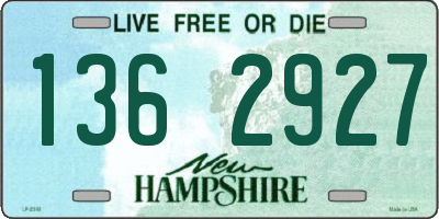 NH license plate 1362927