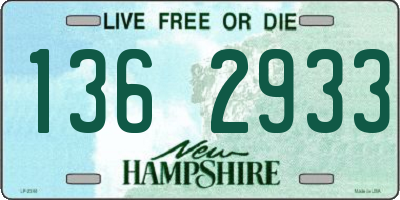 NH license plate 1362933