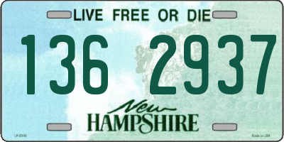 NH license plate 1362937