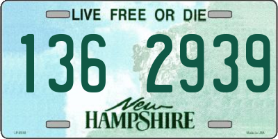 NH license plate 1362939