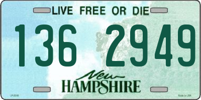 NH license plate 1362949
