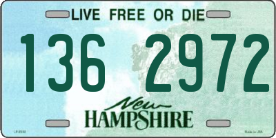 NH license plate 1362972