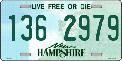 NH license plate 1362979