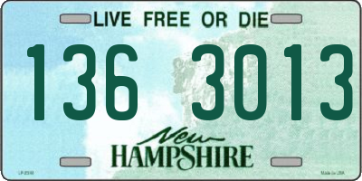 NH license plate 1363013