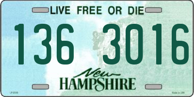 NH license plate 1363016