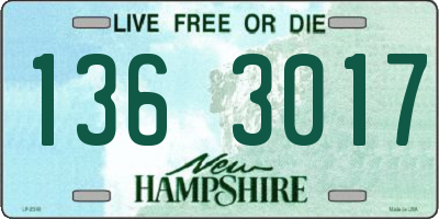 NH license plate 1363017