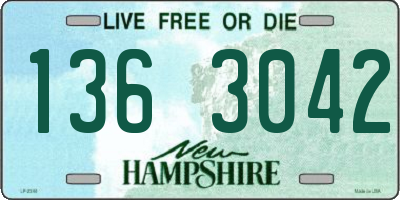 NH license plate 1363042