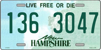 NH license plate 1363047