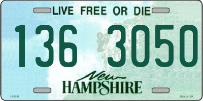 NH license plate 1363050