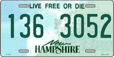 NH license plate 1363052