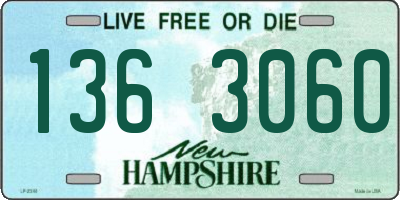NH license plate 1363060