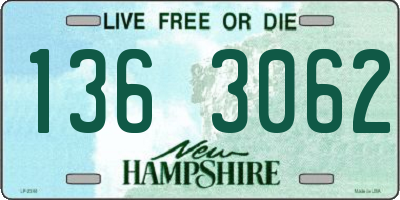 NH license plate 1363062