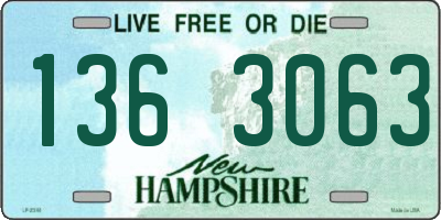 NH license plate 1363063